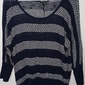 About A Girl Navy and White Knit Sweater